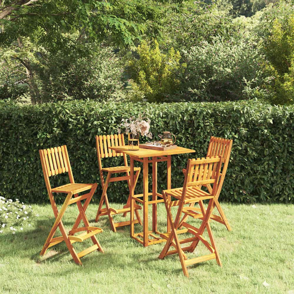 3 Piece Outdoor Bar Set Solid Wood Acacia 4