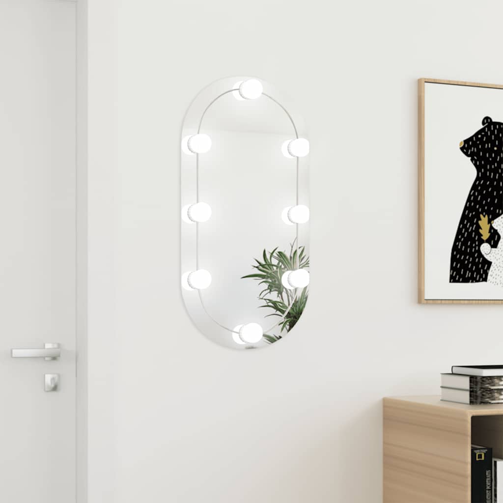 vidaXL Mirror With Led Light | Silver | Glass | 80 x 40 cm 1
