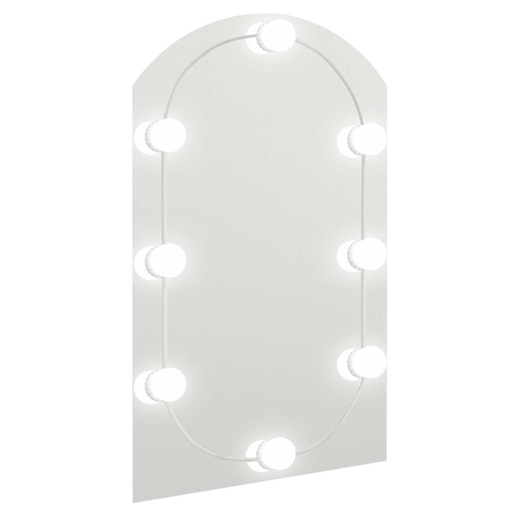 vidaXL Mirror With Led Light | Silver | Glass | Medium | Mirror With LED Light 2