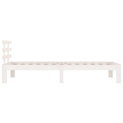 vidaXL Bed Frame without Mattress White Solid Wood 90x200 cm 5