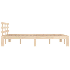 Bed Frame without Mattress Solid Wood Length 200 cm Natural 180 cm