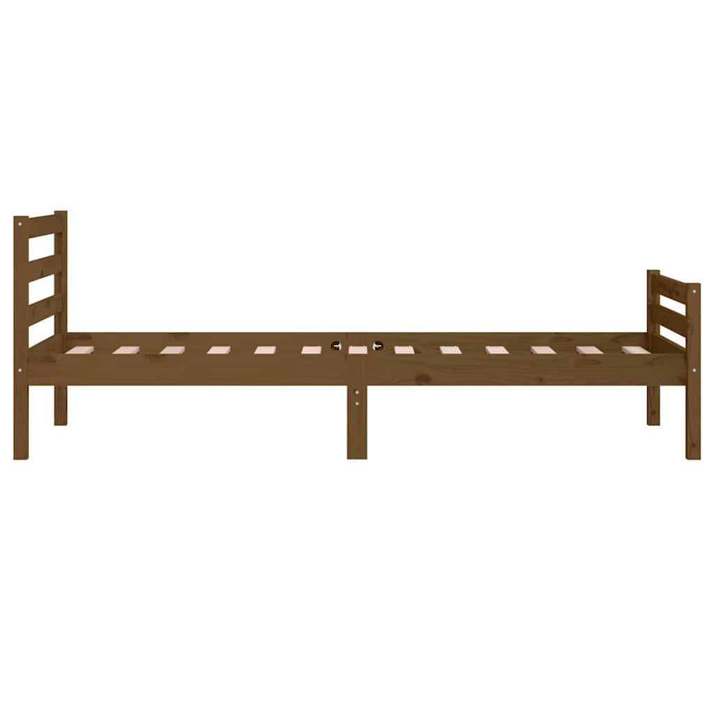 vidaXL Bed Frame | Honey brown | Solid pine wood, Plywood | Small Single 6