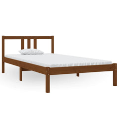 vidaXL Bed Frame without Mattress Honey Brown Solid Wood 100x200 cm 2