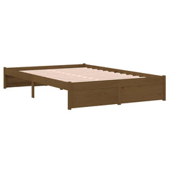 vidaXL Bed Frame without Mattress Honey Brown Solid Wood 120x190 cm 4