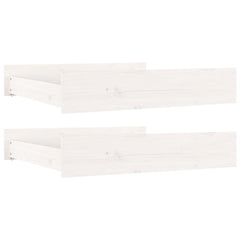 vidaXL Bed Drawer | White | Solid pine wood | Standard 2
