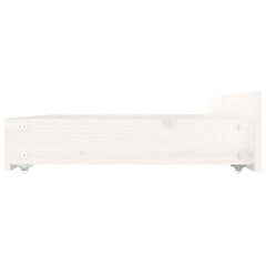 Bed Drawers 4 pcs Solid Wood Pine White 95 x 57 x 18 cm