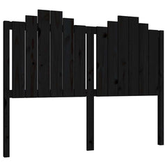 vidaXL Bed Headboard | Black | Solid Pine Wood | Decorative Inlays 2
