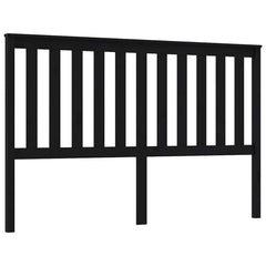 vidaXL Bed Headboard | Black | Solid Pine Wood | 166 cm | Modern | Bed Headboard 2