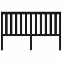 vidaXL Bed Headboard | Black | Solid Pine Wood | 166 cm | Modern | Bed Headboard 3