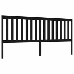 vidaXL Bed Headboard Black 206x6x101 cm Solid Wood Pine 2