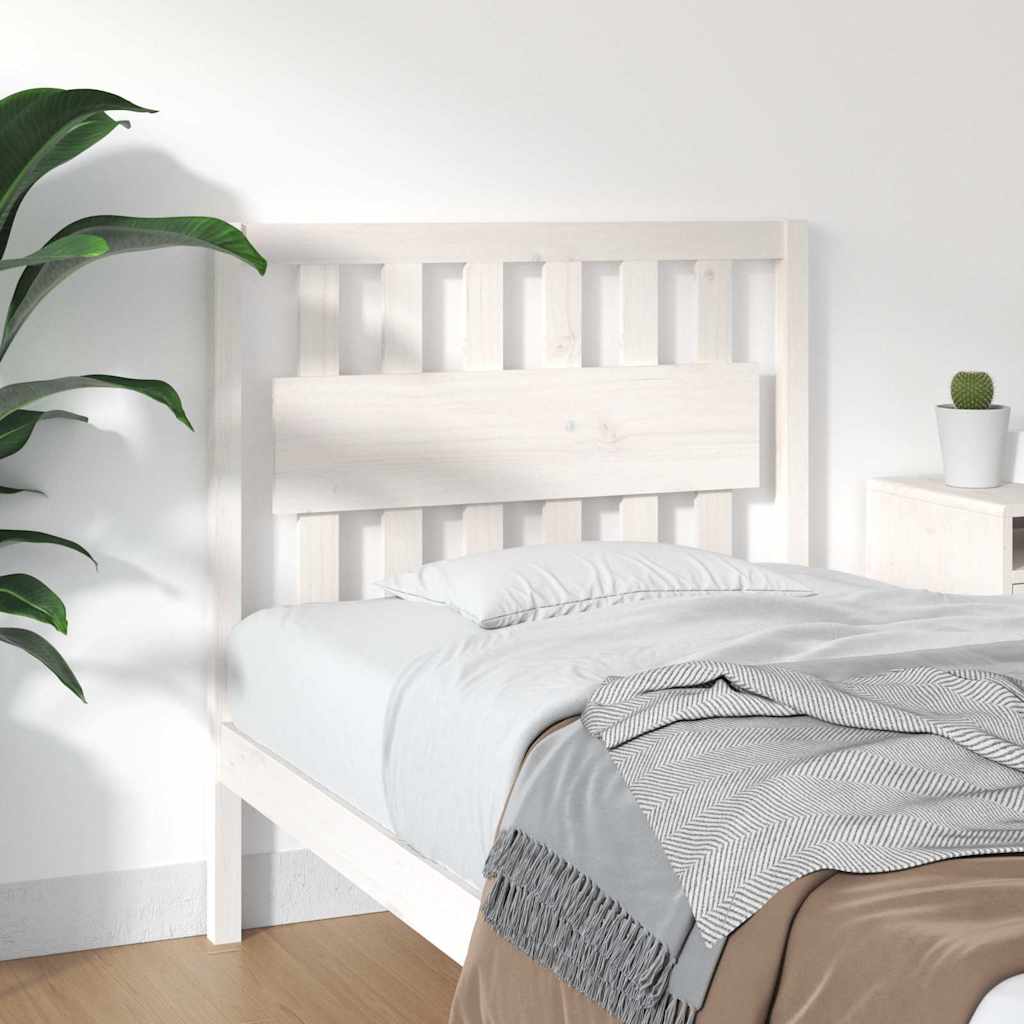 vidaXL Bed Headboard | White | Solid pine wood | 95.5x4x100 cm 1
