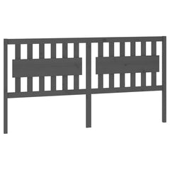 vidaXL Bed Headboard Grey 185.5x4x100 cm Solid Wood Pine 2