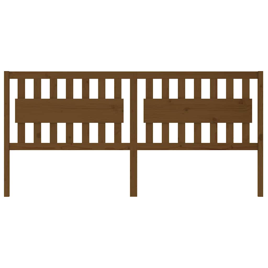 vidaXL Bed Headboard | Honey brown | Solid pinewood | 205.5 cm width 3