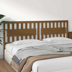 vidaXL Bed Headboard | Honey brown | Solid pinewood | 205.5 cm width 4