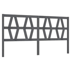 vidaXL Bed Headboard Grey 206x4x100 cm Solid Wood Pine 2