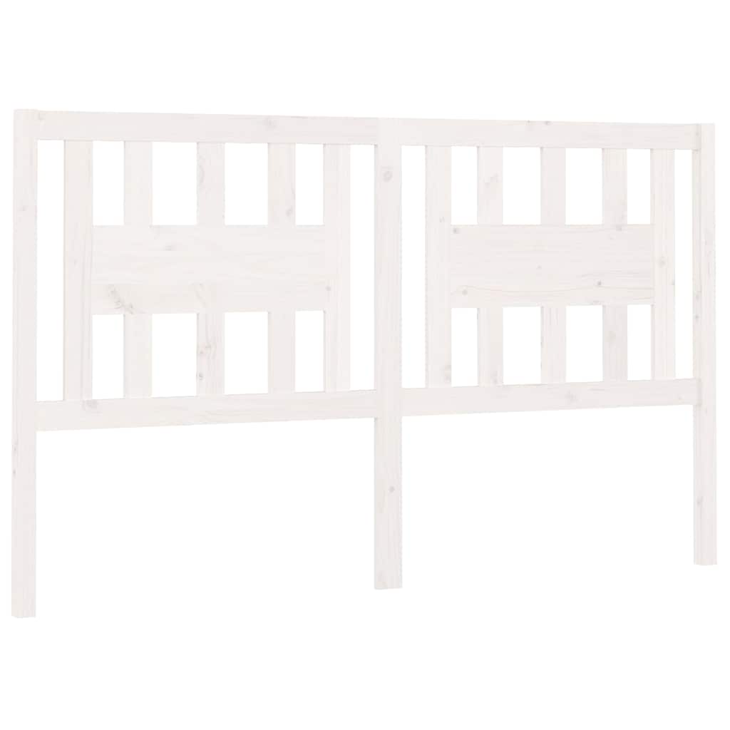 vidaXL Headboard | White | Solid pine wood | Standard | Durable | Bed Headboard 2