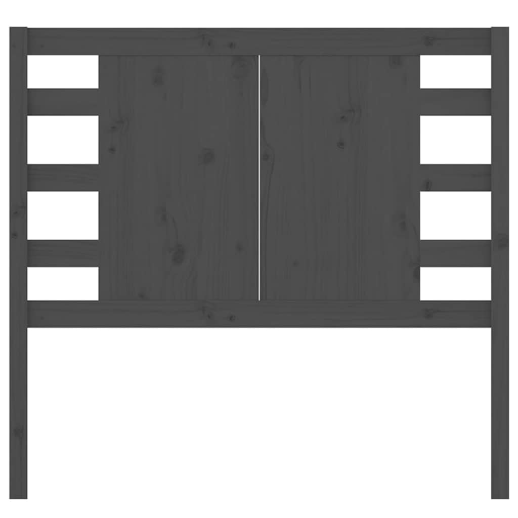 vidaXL Headboard | Grey | Solid pine wood | Decorative Inlays | Headboard 3