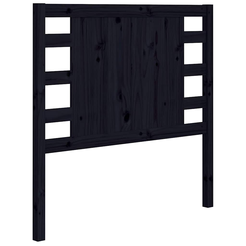 vidaXL Headboard | Black | Solid Pine Wood | 106 cm x 4 cm x 100 cm 2
