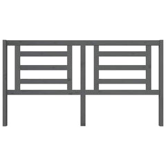 vidaXL Bed Headboard Grey 186x4x100 cm Solid Pine Wood 3
