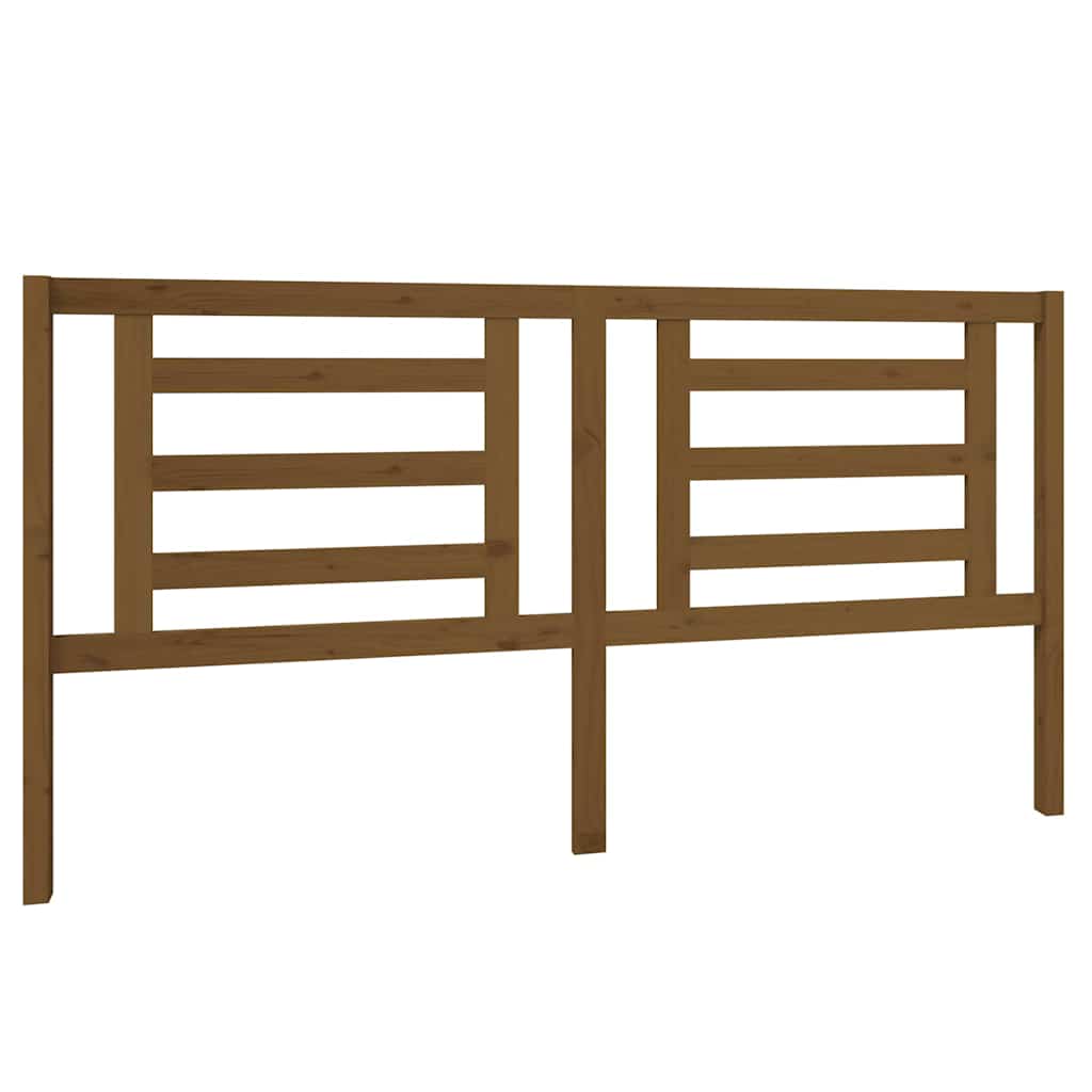 vidaXL Bed Headboard Honey Brown 186x4x100 cm Solid Pine Wood 2
