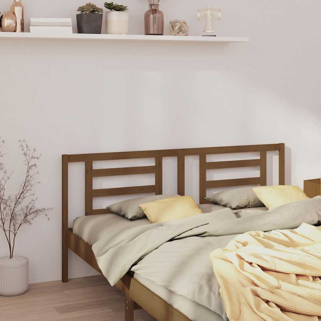 vidaXL Bed Headboard Honey Brown 186x4x100 cm Solid Pine Wood 4