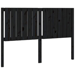 vidaXL Bed Headboard | Black | Solid pinewood | 145.5x4x100 cm | Bed Headboard 2