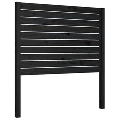 vidaXL Bed Headboard | Black | Solid Pine Wood | 81x100 cm | Decorative Inlays 2