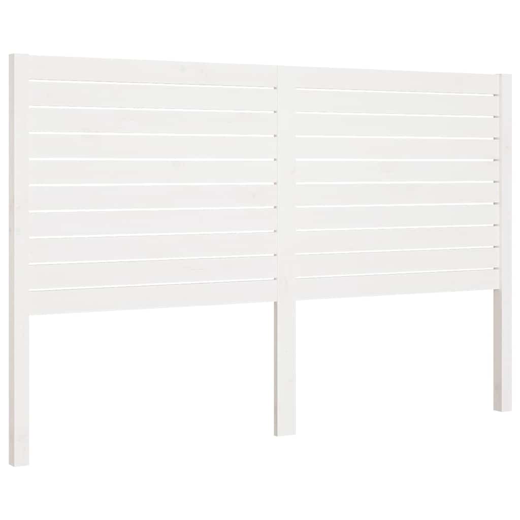 Bed Headboard 81x4x100 cm Solid Wood Pine White 146 cm