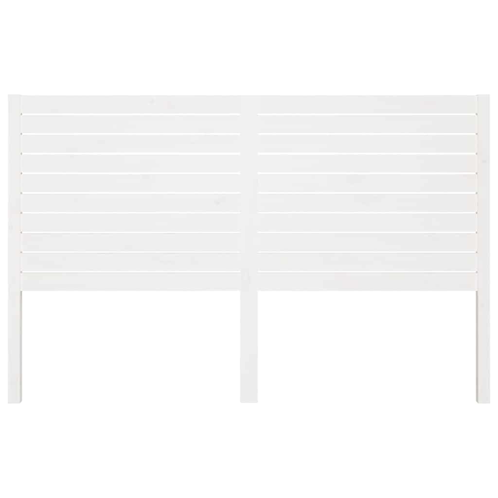 Bed Headboard 81x4x100 cm Solid Wood Pine White 146 cm