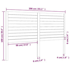 vidaXL Bed Headboard | Natural Wood | Solid Pine Wood | 206x100 cm 6