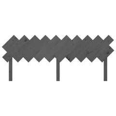 vidaXL Bed Headboard | Grey | Solid pine wood | 196 cm wide | Decorative Inlays 4