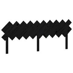 vidaXL Bed Headboard | Black | Solid Pine Wood | Standard | Decorative Inlays 2