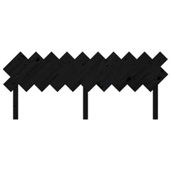 vidaXL Bed Headboard | Black | Solid Pine Wood | Standard | Decorative Inlays 4