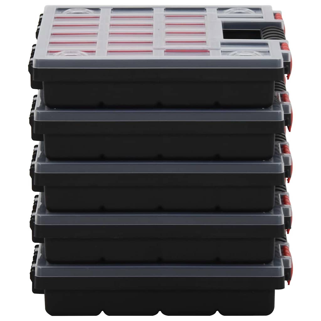 vidaXL Assortment Boxes 5 pcs 34.5x25x5 cm Polypropylene 3