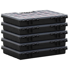 vidaXL Assortment Boxes 5 pcs 34.5x25x5 cm Polypropylene 4