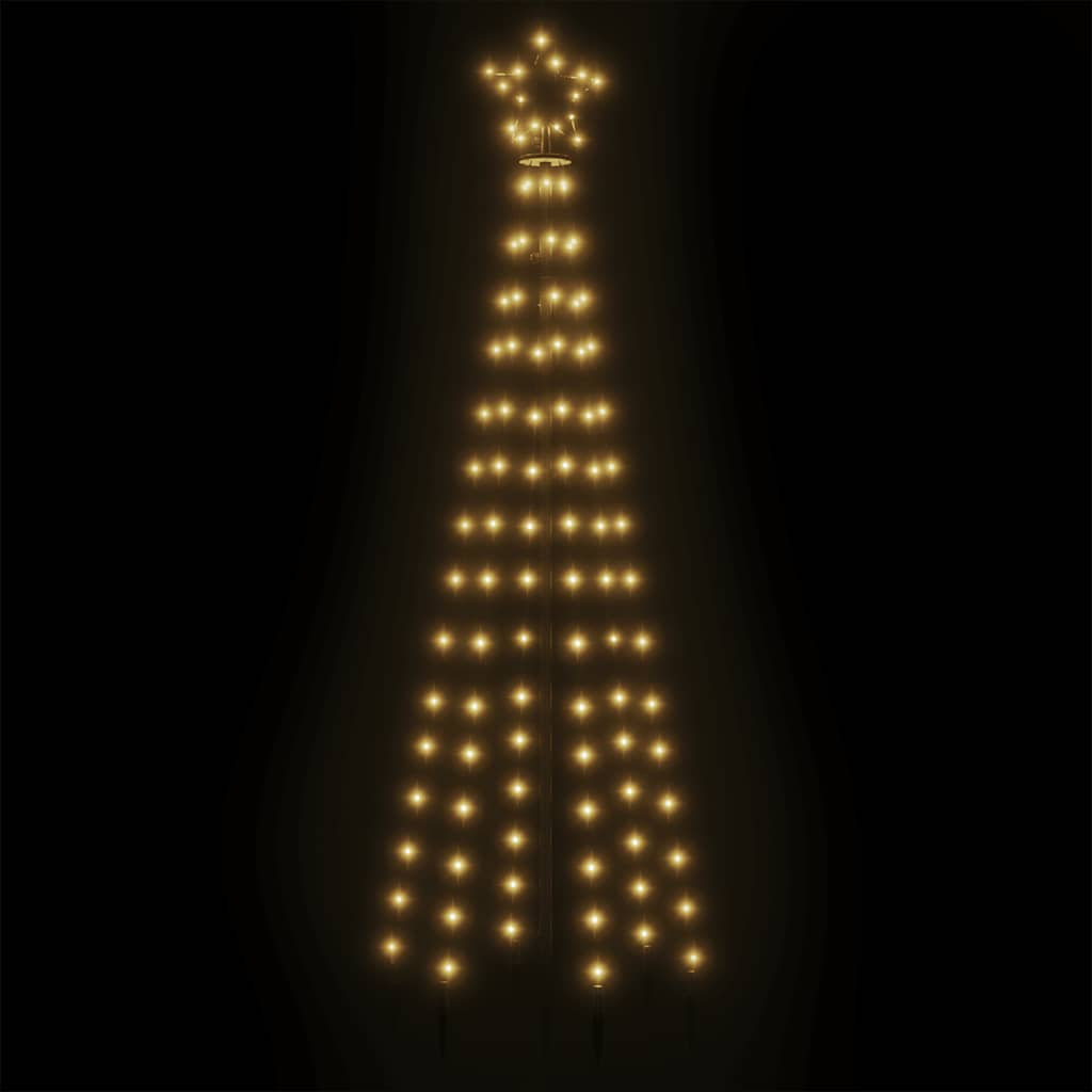 vidaXL Christmas Cone Tree Warm White 108 LEDs 70x180 cm 4