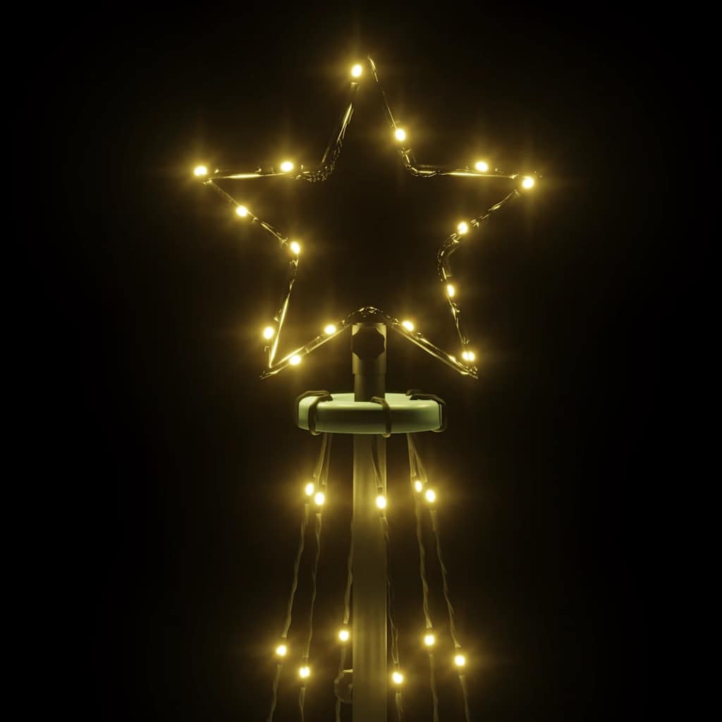 vidaXL Christmas Cone Tree Warm White 108 LEDs 70x180 cm 5