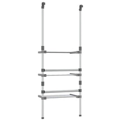 vidaXL 3-Tier Hanging Laundry Drying Rack Aluminium 5