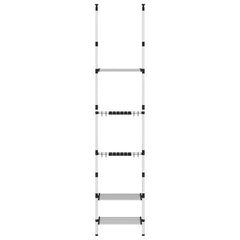 vidaXL Telescopic Garden Rack with 3 Shelves Silver Aluminium 3