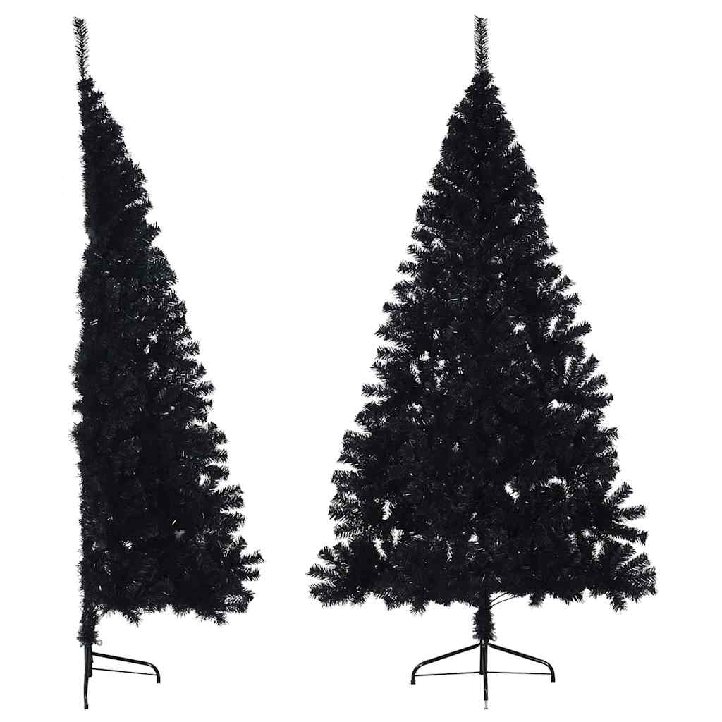 Artificial Half Christmas Tree Stand PVC Black
