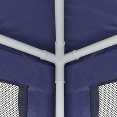vidaXL Party Tent with 4 Mesh Sidewalls Blue 2x2 m HDPE 6