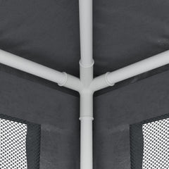vidaXL Party Tent with 4 Mesh Sidewalls Anthracite 2x2 m HDPE 6