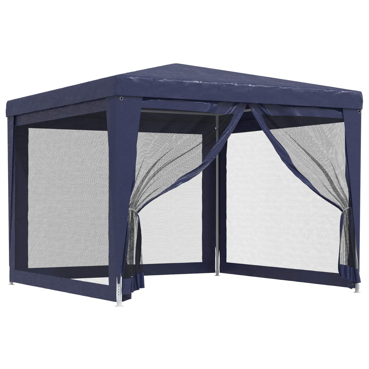 vidaXL Party Tent with 4 Mesh Sidewalls HDPE with 4 Sidewalls Width 3 m