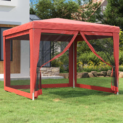 vidaXL Party Tent with 4 Mesh Sidewalls HDPE with 4 Sidewalls Width 3 m