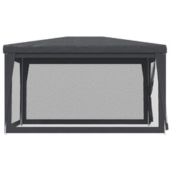 vidaXL Party Tent with 4 Mesh Sidewalls Anthracite 3x4 m HDPE 4