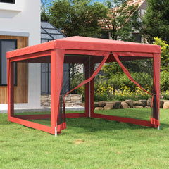 vidaXL Party Tent with 4 Mesh Sidewalls HDPE with 4 Sidewalls Width 3 m