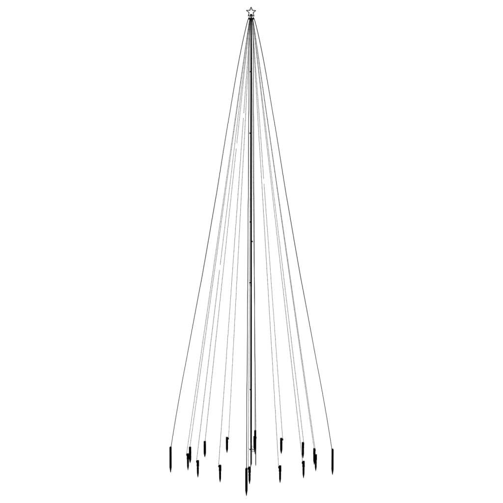 vidaXL Christmas Tree with Spike Blue 1134 LEDs 800 cm 3