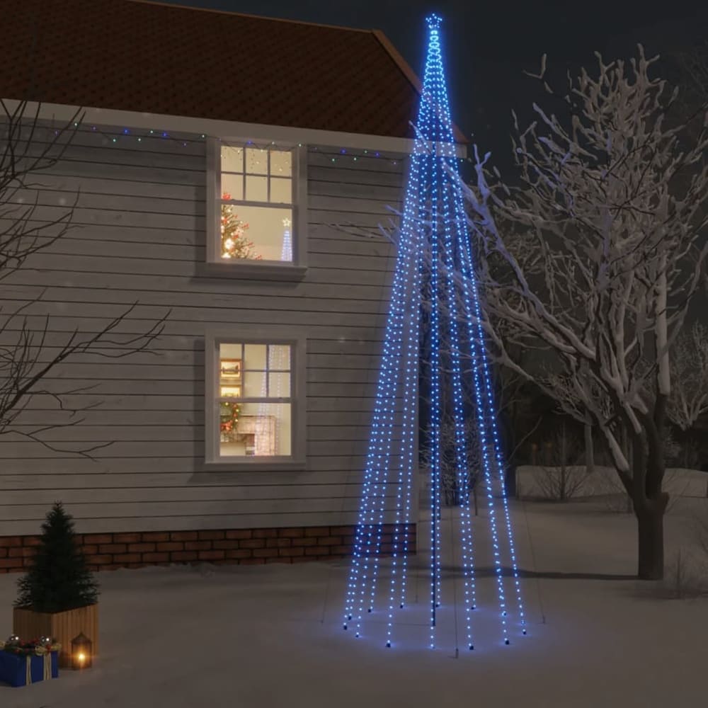 vidaXL Christmas Tree with Spike Blue 1134 LEDs 800 cm 1