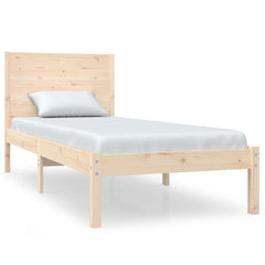 vidaXL Bed Frame without Mattress 75x190 cm Solid Wood 2