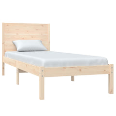 vidaXL Bed Frame without Mattress 75x190 cm Solid Wood 3
